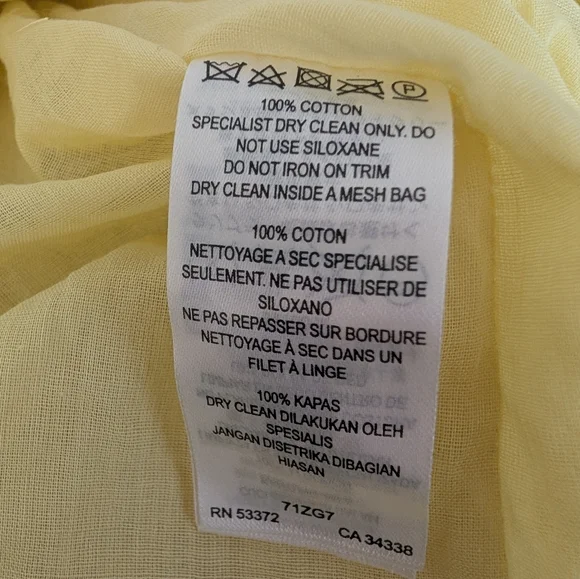 French Connection Beaded Yellow Cocktail Dress Size 2 - Picture 11 of 13